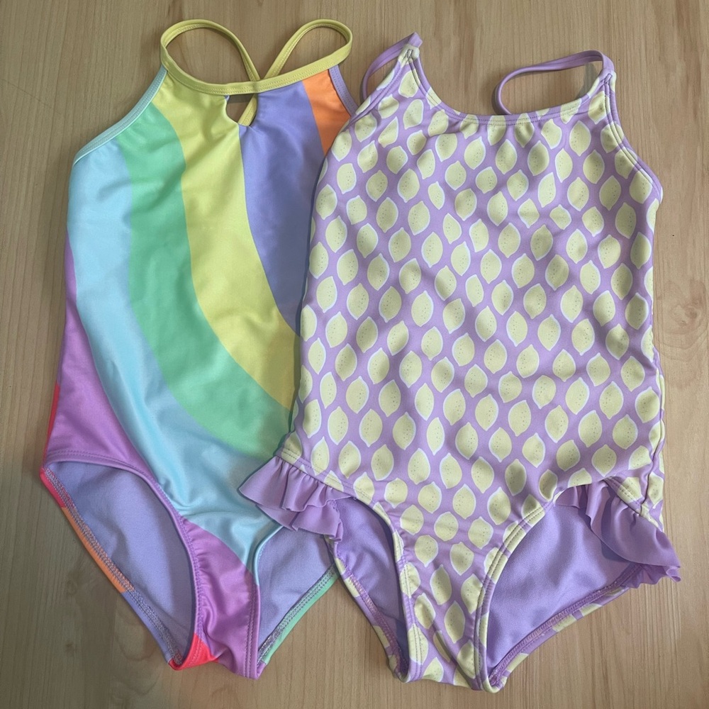 Set of two Target Cat and Jack swimsuits one piece girl size 6